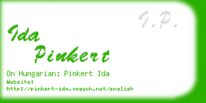 ida pinkert business card